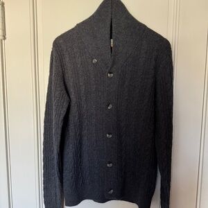Hartford Men's Button Down Cable Sweater Size M